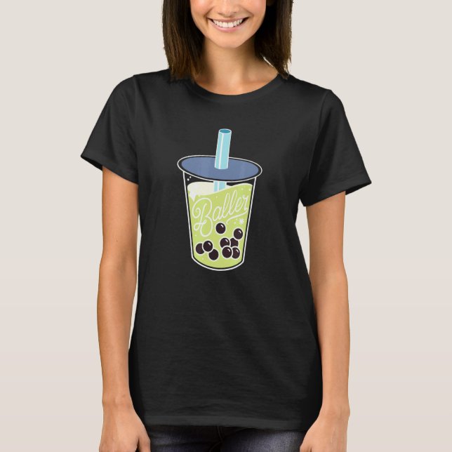Cute Bubble Tea Boba Milk Tea  Baller T-Shirt (Front)
