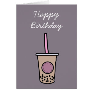 Cute bubble tea cards