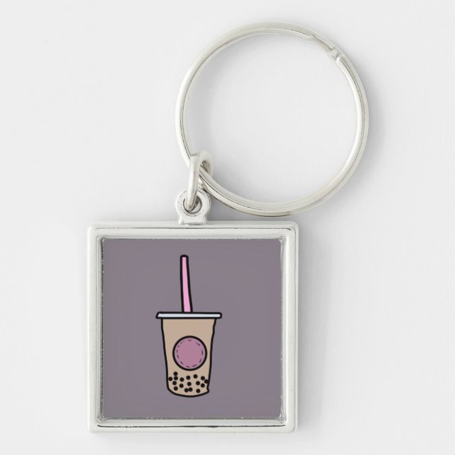 Cute bubble tea keychain (Front)