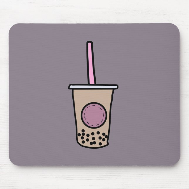 Cute bubble tea mouse pad (Front)