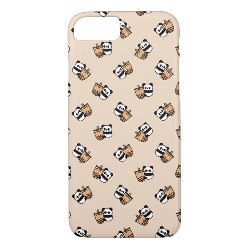 Cute Bubble Tea  Panda Bear iPhone 87 Case