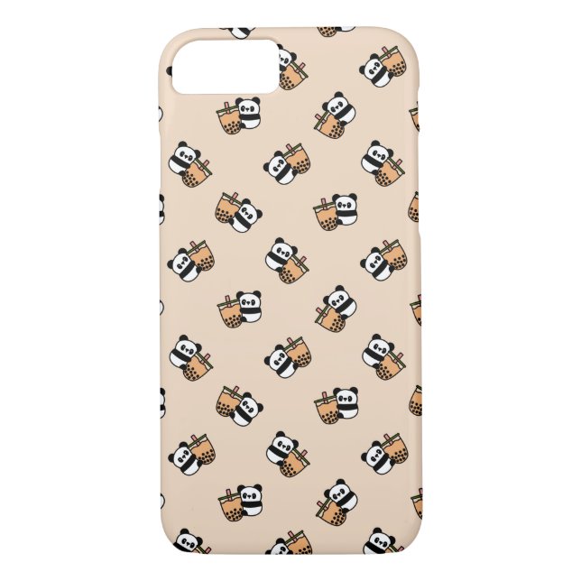 Cute Bubble Tea & Panda Bear Case-Mate iPhone Case (Back)