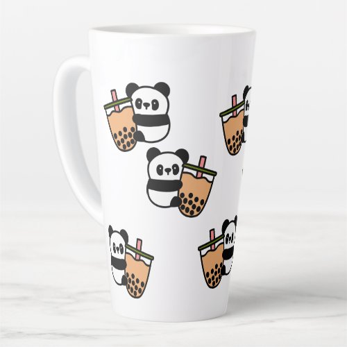 Cute Bubble Tea  Panda Bear Latte Mug