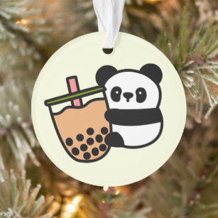 PANDA BEAR Christmas Ornament U CHOOSE NAME & YEAR Personalize Holiday Gift Kids 