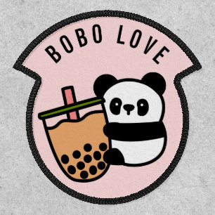 Cute Bubble Tea & Panda Bear Patch