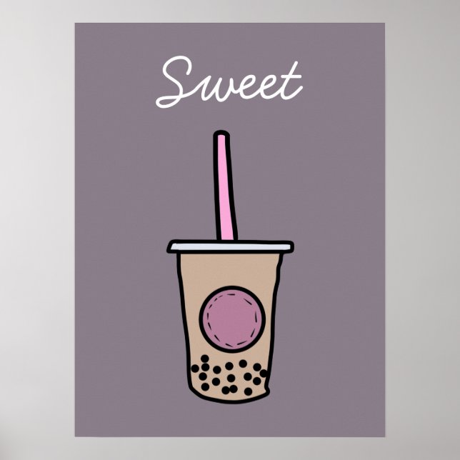 Cute bubble tea poster (Front)
