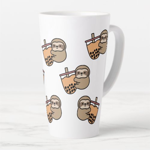 Cute Bubble Tea  Sloth Latte Mug