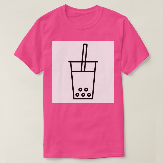 cute bubble tea sticker T-Shirt (Design Front)