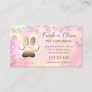 Cute Bubbles Incandescent Dog Paw Grooming Service Business Card