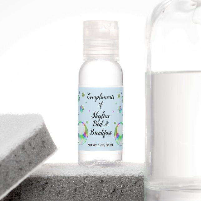 Cute Bubbles Your Business Free Promotional Gift Hand Sanitizer (Insitu)