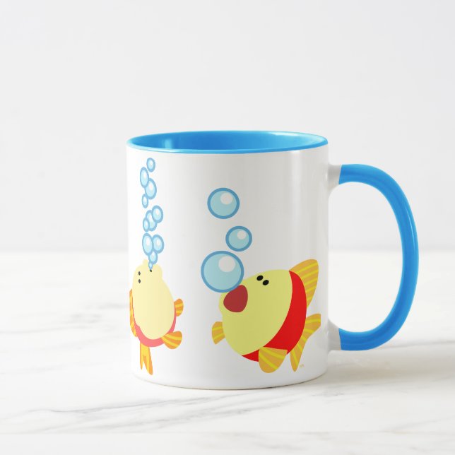 Cute Bubbling Cartoon Fish Mug (Right)