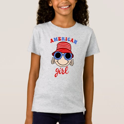 Cute Bucket Hat American Girl T_Shirt
