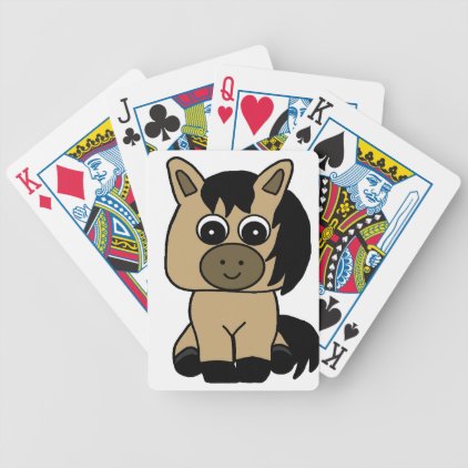 Cute Buckskin Horse Bicycle Playing Cards