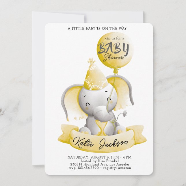 Cute Budget Baby Shower Invitation (Front)