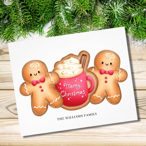Cute Budget Christmas Gingerbread Cocoa Card  Flyer