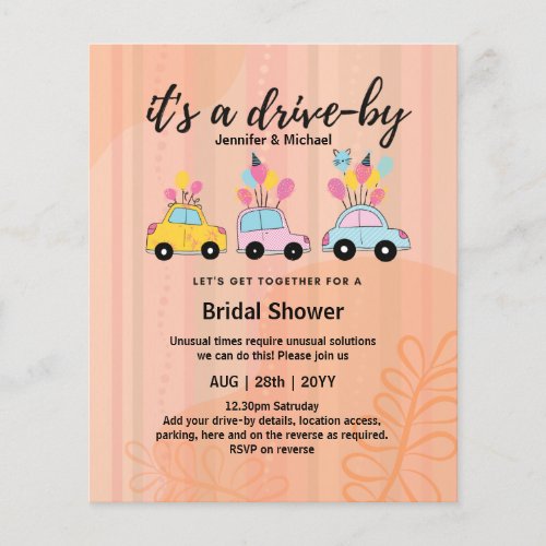 Cute BUDGET Drive_By Bridal Shower Invitations