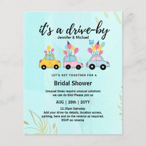 Cute BUDGET Drive_By Bridal Shower Invitations