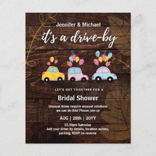 Cute BUDGET Drive_By Bridal Shower Invitations