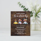 Cute BUDGET Drive-By Bridal Shower Invitations (Standing Front)