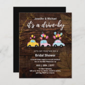 Cute BUDGET Drive-By Bridal Shower Invitations (Front/Back)