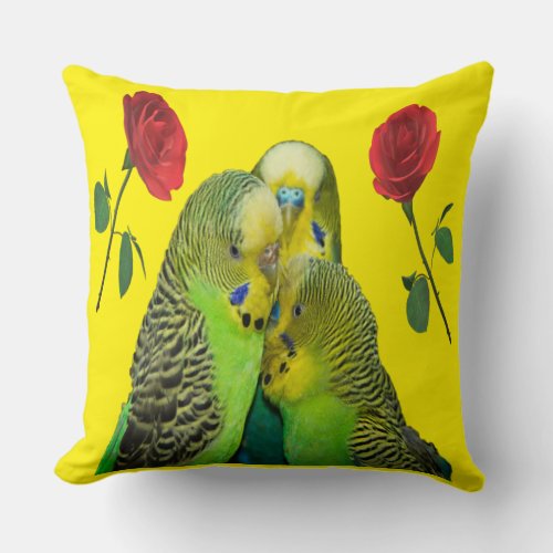 Cute Budgie Design Kissen Throw Pillow