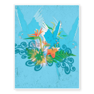 Cute budgie temporary tattoos