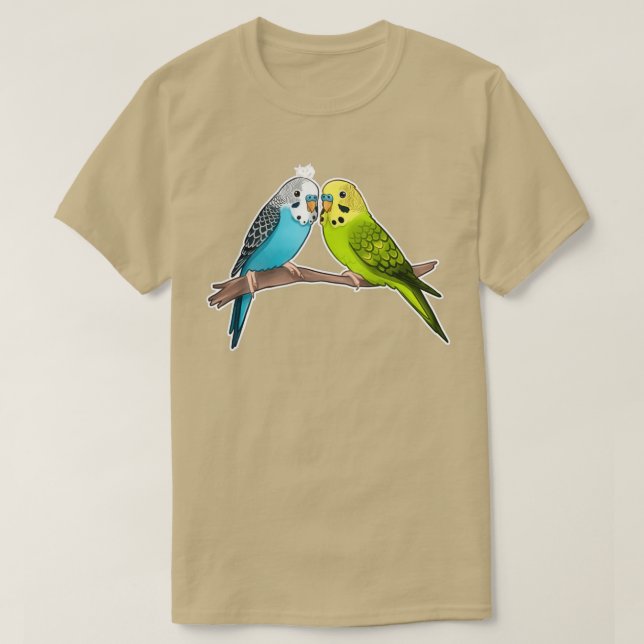 Cute Budgies 1 T-Shirt (Design Front)