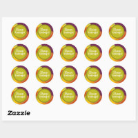 Bright Rainbow Good Work Reward Kids Classic Round Sticker, Zazzle