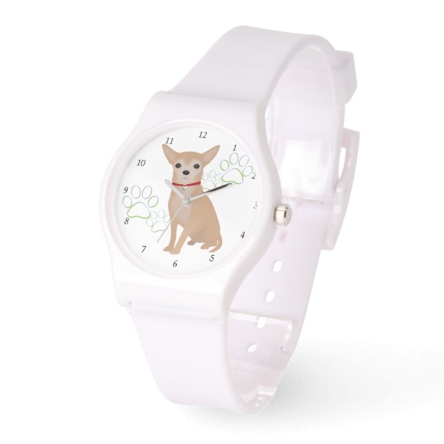 Cute Buff Colored Chihuahua Watch (Angle)