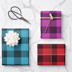 Cute buffalo plaid pattern Wrapping Paper Sheets