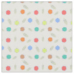 Cute bug and leaves seamless pattern fabric