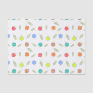Cute bug and leaves seamless pattern tissue paper