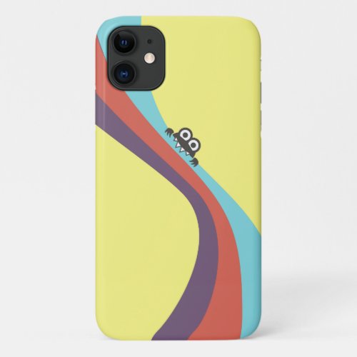 Cute Bug Bites Candy Colorful Stripes iPhone 11 Case