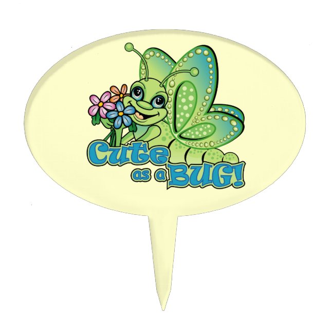 Cute Bug Cake Topper (Front)