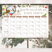Cute Bug & Caterpillar Baby Shower guess date 