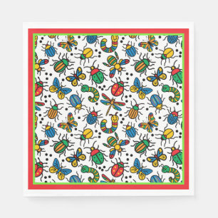 Cute Bugs and Insects Party Napkins