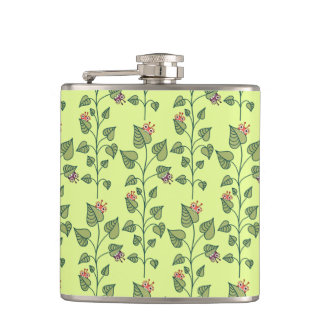 Cute Bugs Eat Green Plant Nature Lover Girl Flask