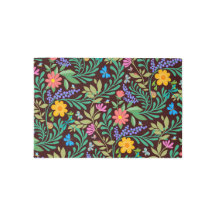 Cute Bugs Funny Floral Spring Summer Brown Pattern