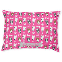 Cute Bull Terrier Paws Bones Pink Pet Design
