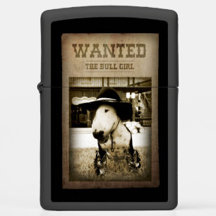 Cute Bull Terrier photo Zippo lighter