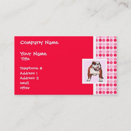 Cute Bulldog Business Cards