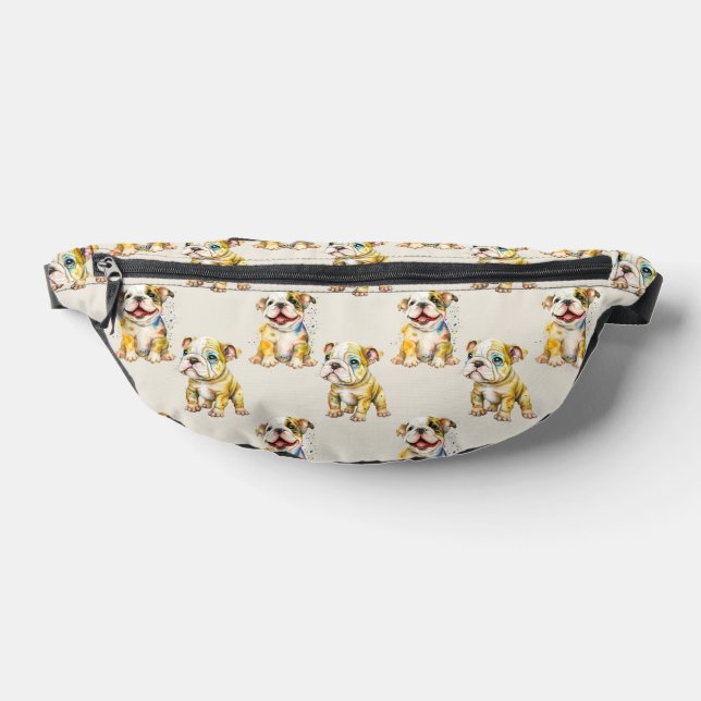 Cute Bulldog Dog Pattern Fanny Pack (Lay Down)