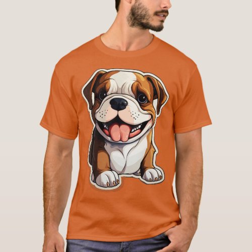 Cute Bulldog Dogs Funny English Bulldog 2 T_Shirt