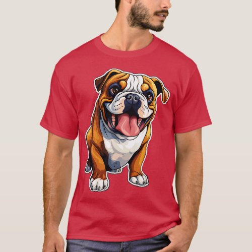 Cute Bulldog Dogs Funny English Bulldog 4 T_Shirt