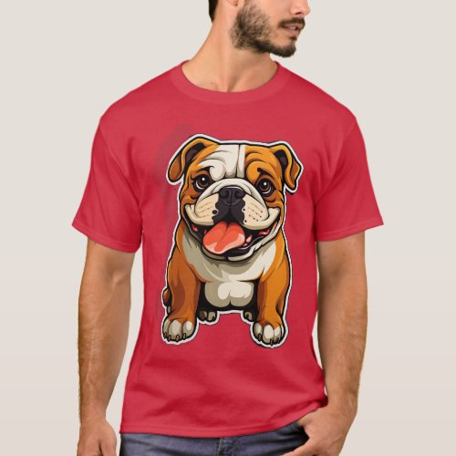 Cute Bulldog Dogs Funny English Bulldog 6 T_Shirt