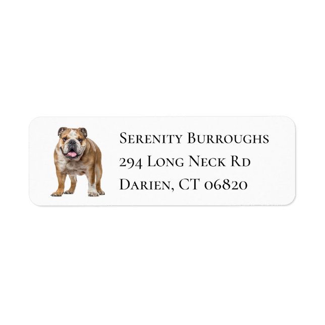Cute Bulldog Lover Puppy Dog Mom English Bulldogs  Label (Front)