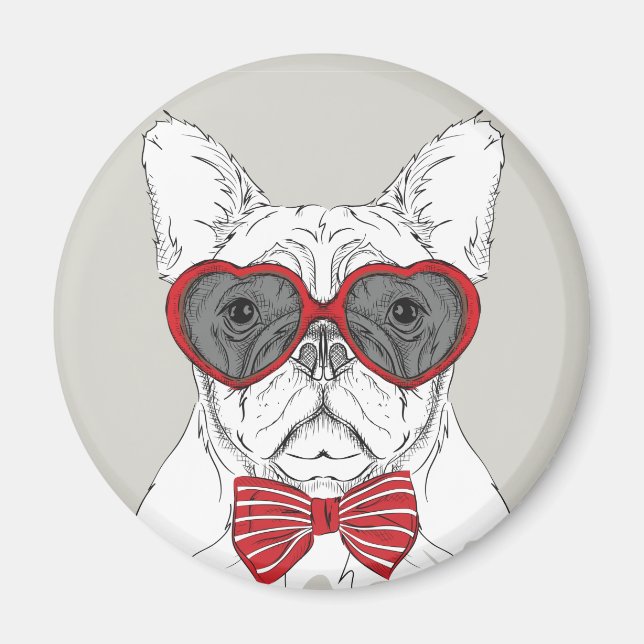 Cute Bulldog Magnet (Front)