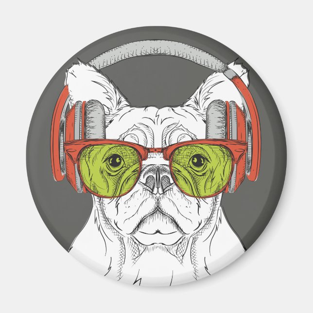 Cute Bulldog Magnet (Front)