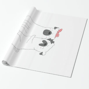 Cute Bulldog Matching Dog Lover Gift Wrapping Paper