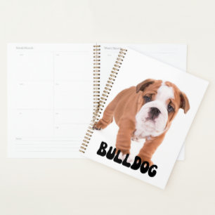 Cute Bulldog Puppy Calendar Planner